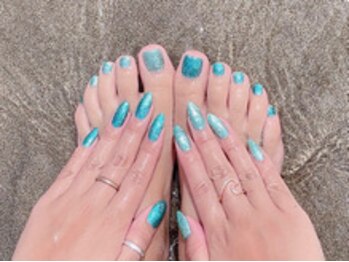 ファビー(Fabby)/キラキラブルー ハンド＆フット