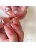 【HAND】ジェルワンカラー＋デカパーツ乗せ（２本）