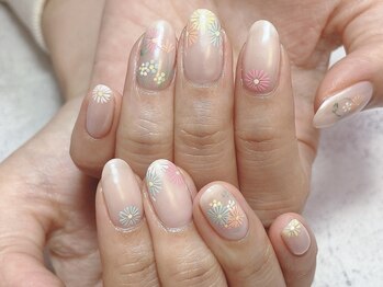 シキナ(shikina)/オーロラ　手描き　フラワー　春