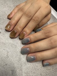 ゴールド×ライトブルー