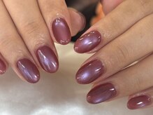 マラマネイル(Malama Nail)/マグネット×ピンク×微粒子