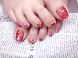 個性派フットネイル