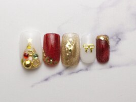 赤白金クリスマスネイル全￥8500