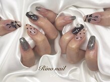 リノ ネイル(Rino nail)/ガーリーモノトーン　80315