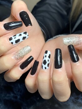 レディグリッター(Lady glitter)/ダルメ柄×ブラック