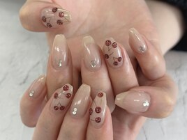 【森】さくらんぼネイル