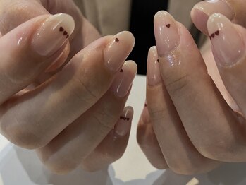 エティル(Etel atelier)/ハートネイル/シンプルネイル