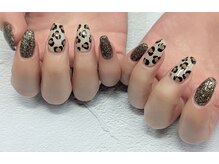 ランブルネイル(RAMBLE NAIL)/レオパードフラッシュネイル