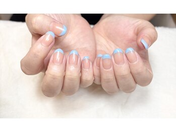 モグノルネイル(mogu.noru.nail)/ワンカラー×フレンチ