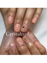 クリスタルネイル ボンベルタ橘店(CRYSTAL NAIL)/オーロラフィル×ラメ×ストーン