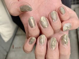 くすみピスタチオネイル