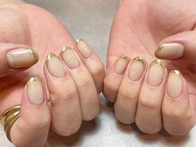アイネイルズ 梅田店(I nails)/ミラーフレンチゴールド¥9700