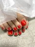 【Foot】親指アート(パーツつけ放題) ¥8000