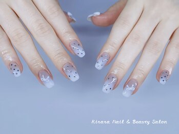 キララ(Kirara)/グラデーションネイル、リボン