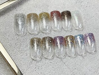 カルフールリル 姪浜店(carrefour Lir)/naildesign：ラメグラデーション