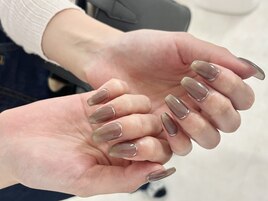 シアーブラック×ミラーネイル