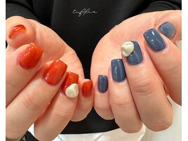 ～シンプルパールネイル～