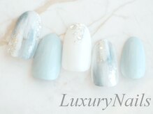 ラグジュアリーネイルズ タカダノババ(Luxury Nails Takadanobaba)/みずいろ*塗りかけネイル