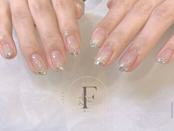 フルゥ エビス(fl EBISU.)/ガラスフレンチ/ワンホンネイル