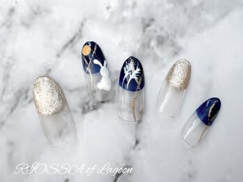 リオッサ オブ ラグーン(RIOSSA of Lagoon)/シュガーｘお月見ネイル