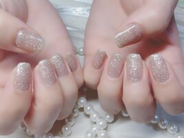 キラキラフラッシュネイル