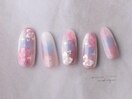 夏ネイル×花ネイル