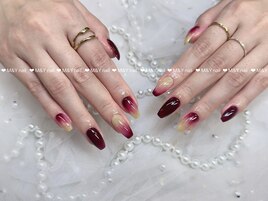 秋大人気マーブルネイル