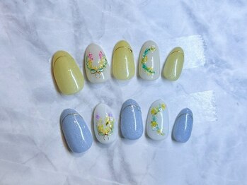 ミモザブーケネイル