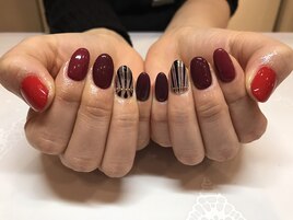 個性的ラインアートネイル[新宿]