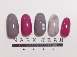 マーブル コットンパール ネイル