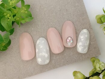 スタンダード アイネイル/ピンク/ホワイトジェル¥9900