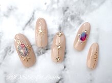 リオッサ オブ ラグーン(RIOSSA of Lagoon)/ホロｘキラキラ宝石ネイル