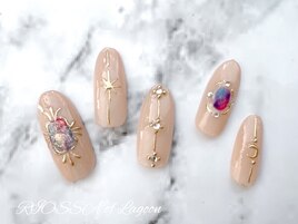 ホロｘキラキラ宝石ネイル