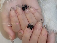 リボン(RIBBON)/【ヒョウ柄ネイル】