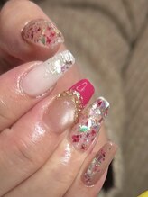 ステラマリス(Stella Maris)/春の押し花ネイル＊