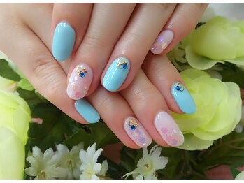 プルミエ ネイル(Premier Nail)/爽やか☆ホログラムネイル
