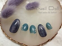 ネイルドール(Nail Doll)/マグネット×くすみブルー