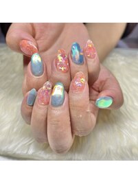 やり放題×氷ネイル