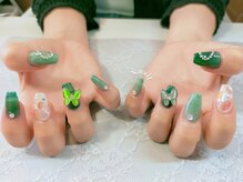 エヌネイル(N.nail)/グリーンカラーネイル