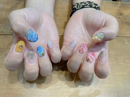 サマーネイル/海ビーチ/フルーツ