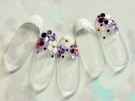 ホログラム紫陽花レイニーネイル