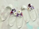 ホログラム紫陽花レイニーネイル
