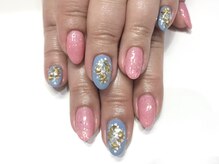 クォーターリゾートネイル(QUARTER RESORT nail)/マリンチークネイル☆