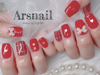 アルスネイル(Ars nail)/リボンレッドネイル