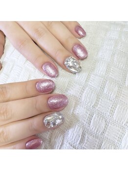 リフュージュ 隠れ家/キラキラ埋め尽くしネイル