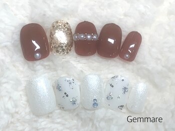 ジェンマーレ たまプラーザ店(Gemmare)の写真/良心的価格だからご新規様もネイル初心者様も気軽にネイルが楽しめる!ラメグラ¥5700/シンプルコース¥6480♪