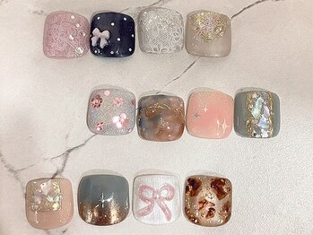 カルフールノア 新越谷店(carrefour noa)/nail design：親指アート6500円
