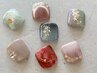 【再来初回／フットネイル・オフ込み】定額シンプル(アート2本) 11000円→