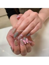 エンネイル(eN nail)/ハートバタフライネイル