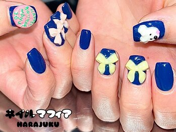 ネイルマフィア 原宿(NAIL MAFIA)/3D/キャラネイル/リボンネイル